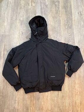 Canada Goose Chilliwack Black Men's Fur Bomber Jacket